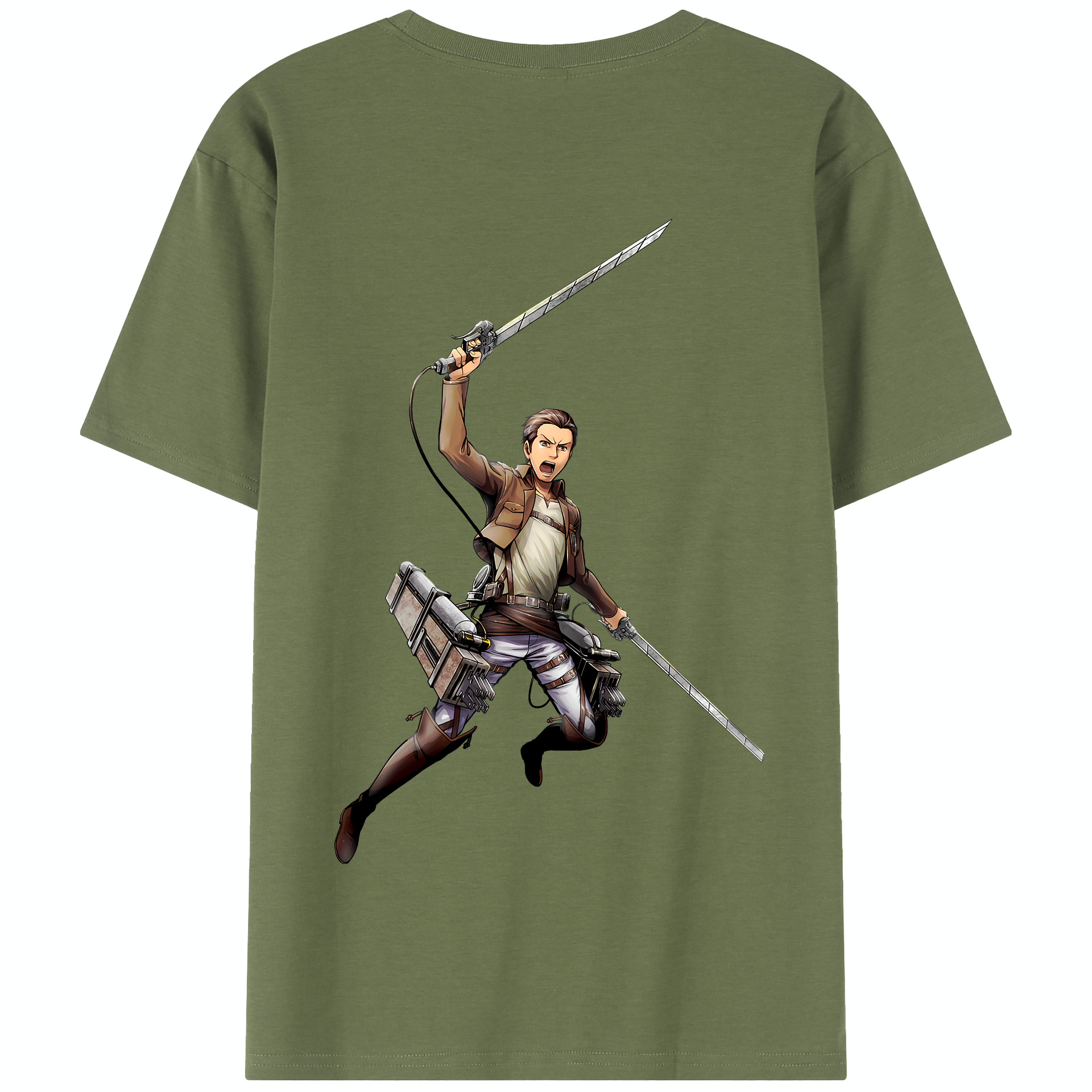 （画像用） 進撃の巨人 Attack on Titan 綿100％半袖Tシャツ（背面プリント）